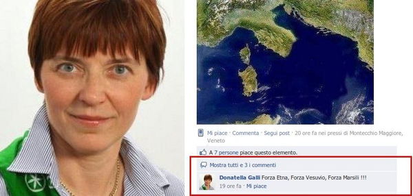 La leghista scrisse «Forza Vesuvio» su Fb, assolta perché il post era «intriso di ignoranza»