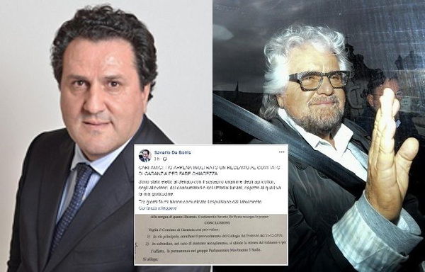 De Bonis, senatore espulso dal M5S, fa reclamo e scrive a Grillo: «Dai Probiviri scelta discrezionale»