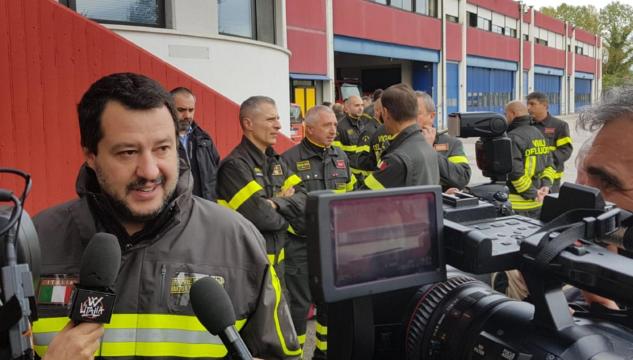 sindacato pompieri contro Salvini