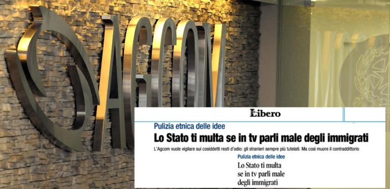 L’Agcom vuole sanzionare il razzismo sui media, ma Libero parla di «pulizia etnica delle idee»