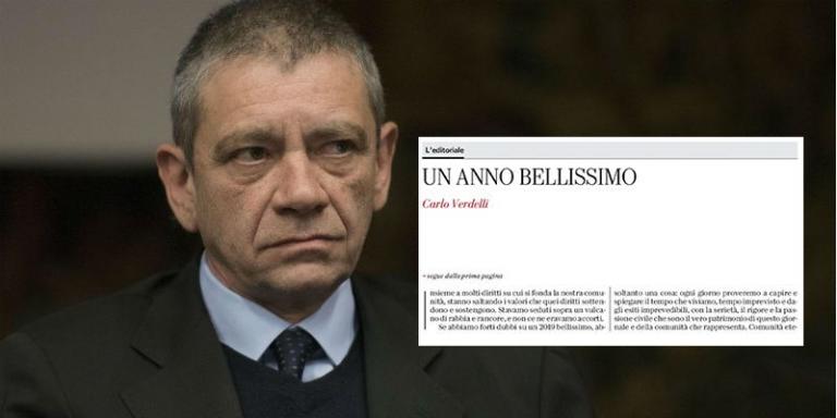 Il nuovo direttore di Repubblica firma il primo editoriale citando «la previsione temeraria» di Giuseppe Conte