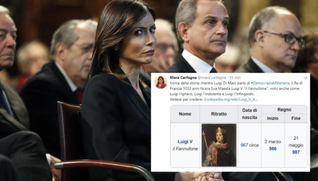 Mara Carfagna trolla Di Maio sulla democrazia millenaria