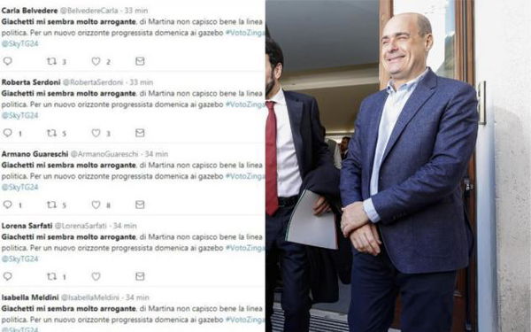 Primarie Pd, si può parlare di bot Twitter per sostenere Zingaretti?