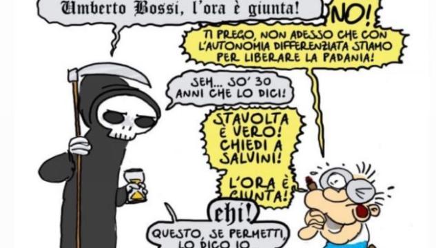 Renzo Bossi contro la Vignetta di Natangelo