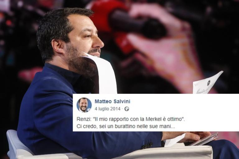 Quando il ‘burocrate europeo’ Salvini dava del burattino a Matteo Renzi