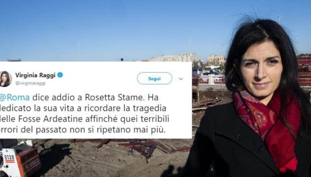 Virginia Raggi sulle Fosse Ardeatine (1)