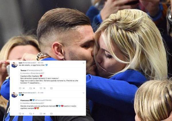 Wanda Nara e i cuori nerazzurri, sui social torna a scrivere «Forza Inter»