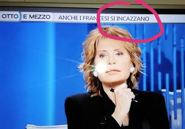 Otto e mezzo usa un francesismo per la trasmissione sul richiamo dell’ambasciatore