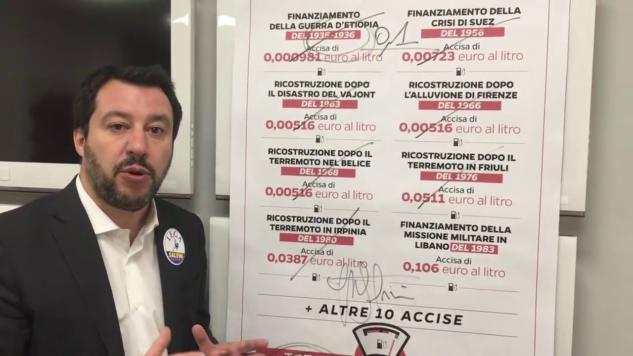 Salvini (quello delle accise) se la prende con il governo per lo sciopero dei benzinai article-post