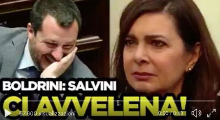 Niente da fare per Matteo Salvini: un’altra risposta della Boldrini supera sui social il suo «video gogna» article-post