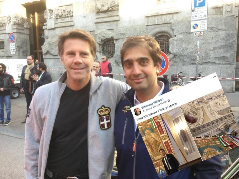 Emanuele Filiberto va in «visita istituzionale» al Comune di Milano
