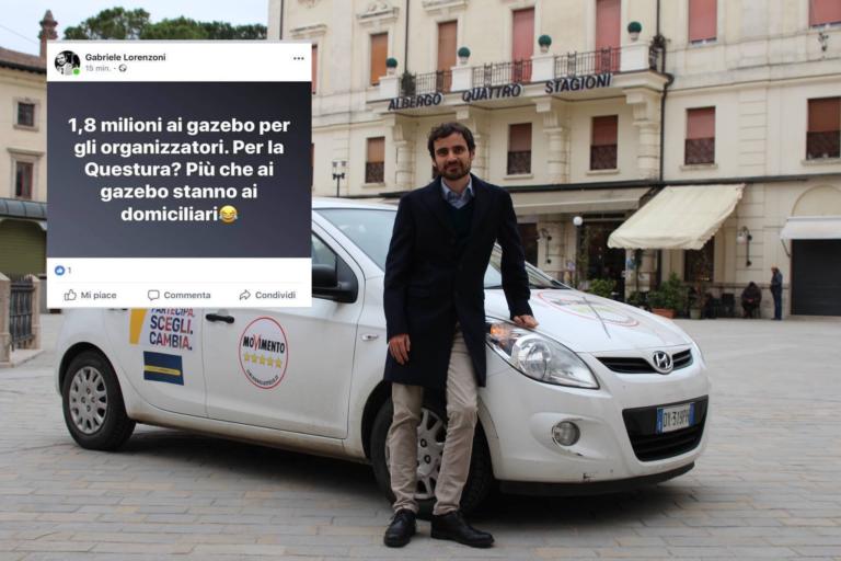 Lorenzoni (M5S): «1,8 milioni di voti? Più che ai gazebo stanno ai domiciliari»