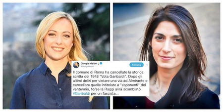 Giorgia Meloni contro Virginia Raggi: «Scambia Garibaldi per fascista» article-post