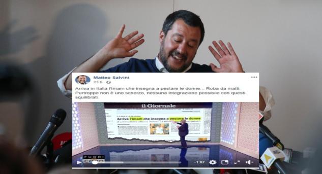 Salvini condivide una bufala islamofobica che si basa su una traduzione fake article-post