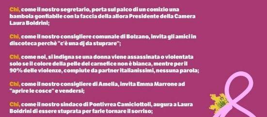 Quello che doveva esserci scritto sul volantino per l’8 marzo della Lega a Crotone