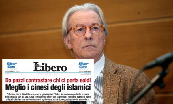 Libero apre le porte alla via della Seta: «Meglio i cinesi degli islamici»