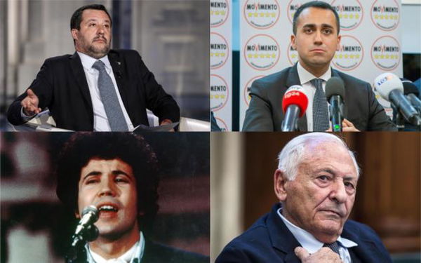 Salvini si paragona a Battisti (Lucio). Di Maio, invece, è Mogol