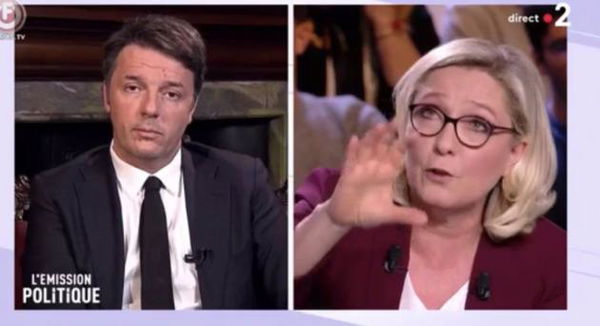 Matteo Renzi attacca Marine Le Pen in francese | VIDEO