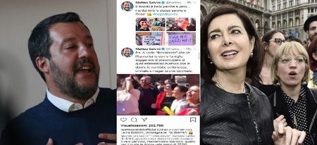 Dopo le ultime sconfitte social, Salvini non usa più Twitter per aizzare i suoi fan contro Laura Boldrini article-post