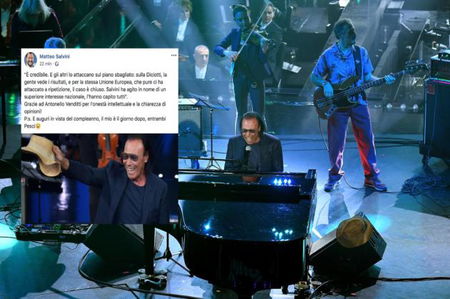 Matteo Salvini ringrazia Antonello Venditti e ricorda che entrambi sono nati sotto il segno dei pesci article-post