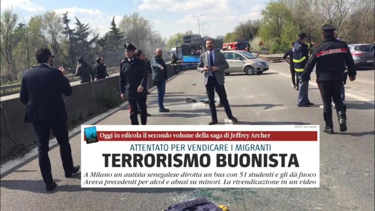 San Donato Milanese, il titolo de Il Giornale: «Terrorismo buonista»