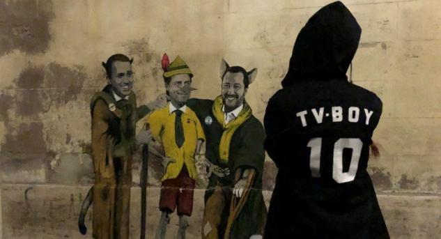 Il governo come ‘Pinocchio’: il nuovo murale di Tv Boy a Roma article-post