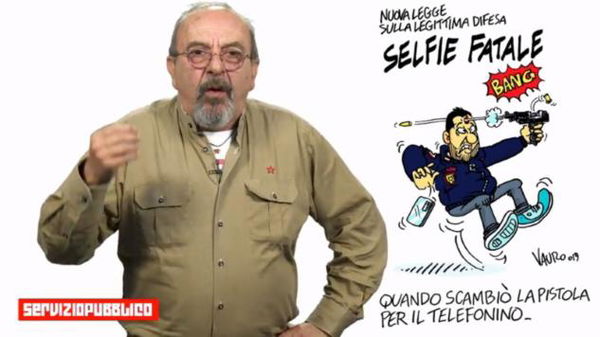 Vauro replica al ‘bambino’ Salvini: «La prossima volta farò un disegno più semplice»