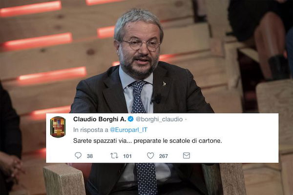 Claudio Borghi contro il Parlamento Europeo: «Sarete spazzati via»