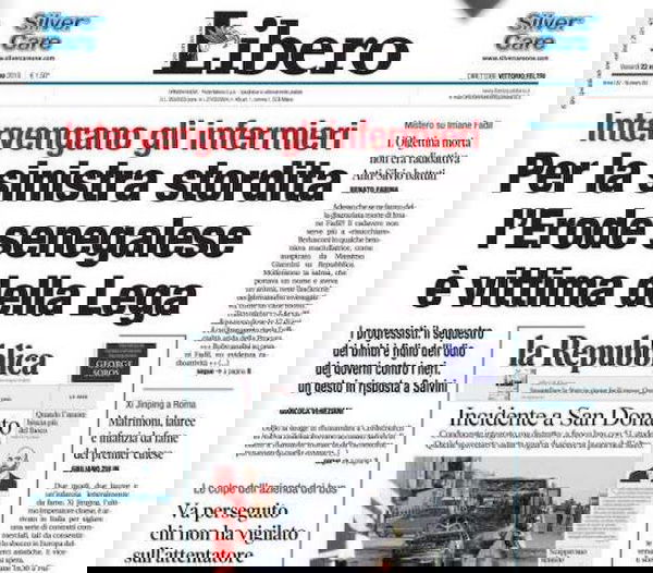 Libero prende in giro Repubblica pubblicando una prima pagina parodia sull’attentato di San Donato