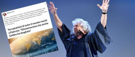 Beppe Grillo parteciperà al convegno dei terrapiattisti perché «sono cervelli che non fuggono» article-post