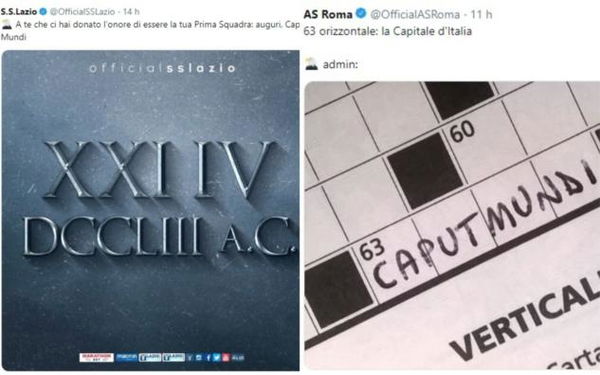 La Roma vince il derby sui social nel giorno del Natale della capitale