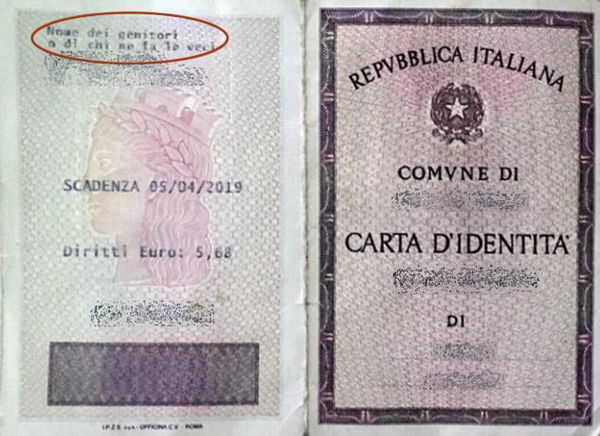 Tornano ‘padre’ e ‘madre’ sulla carta d’identità