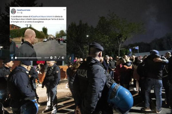 C’è anche Casapound nelle proteste contro i rom a Torre Maura