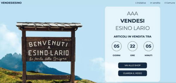 Il sindaco di Esino Lario ha messo in vendita il paese