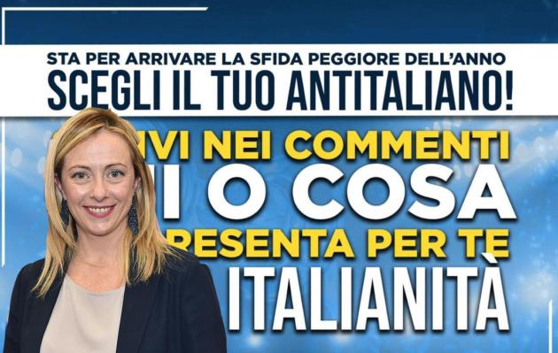 Giorgia Meloni ha vinto il «Torneo antitaliano» che lei stessa aveva lanciato article-post