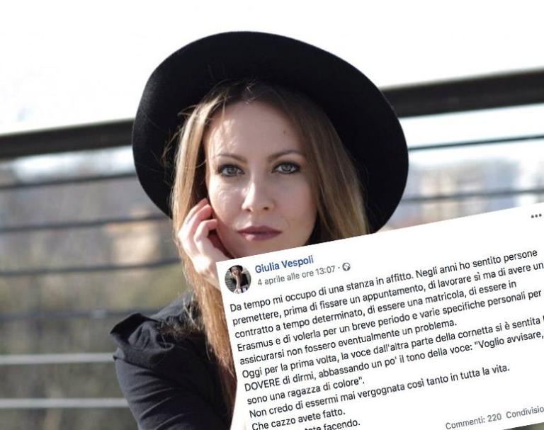 L’attrice Giulia Vispoli e il post per l’affitto in cui una ragazza «l’ha avvisata di essere di colore»
