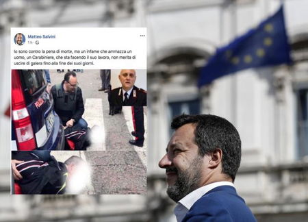 Salvini mostra il volto dell’uomo che ha ucciso il carabiniere a Cagnano Varano article-post