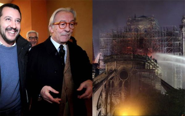 Notre-Dame, per Vittorio Feltri i francesi sono stati dei «pirla»