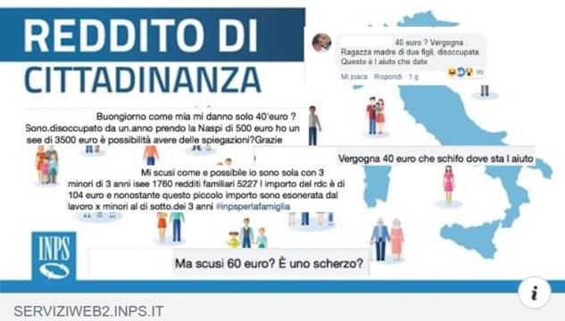«Perché mi date solo 40 euro?», in rete scoppia la protesta contro il reddito di cittadinanza article-post