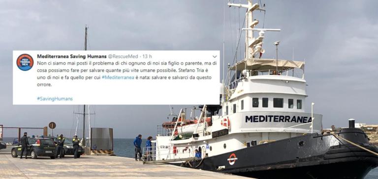 Il figlio di Tria salva vite nel Mediterraneo con la Ong della Mare Jonio
