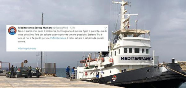Il figlio di Tria salva vite nel Mediterraneo con la Ong della Mare Jonio