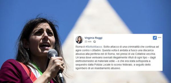 Virginia Raggi denuncia: «Roma è sotto attacco»