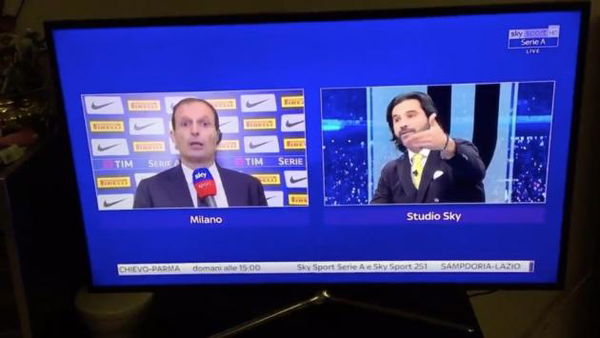 Allegri zittisce Adani, il commentatore Sky: «Stai zitto lo dici a tuo fratello» | VIDEO