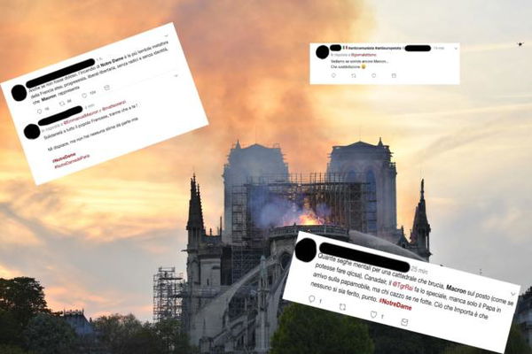 I sovranisti esultano per l’incendio di Notre Dame: «Vediamo se ride ancora Macron»