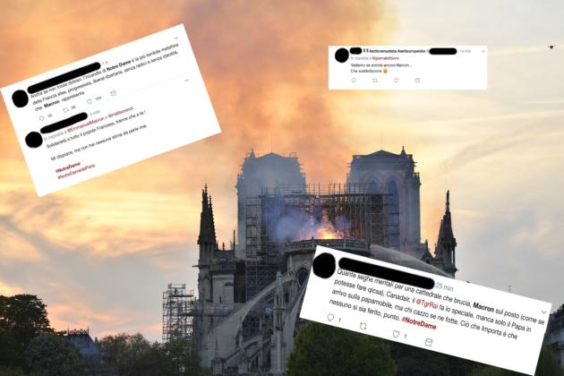 I sovranisti esultano per l’incendio di Notre Dame: «Vediamo se ride ancora Macron» article-post