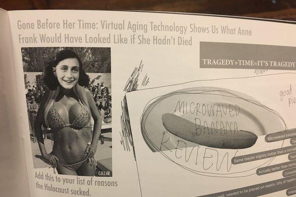 Il fotomontaggio di Anna Frank in bikini pubblicato sulla rivista dell’Università di Harvard