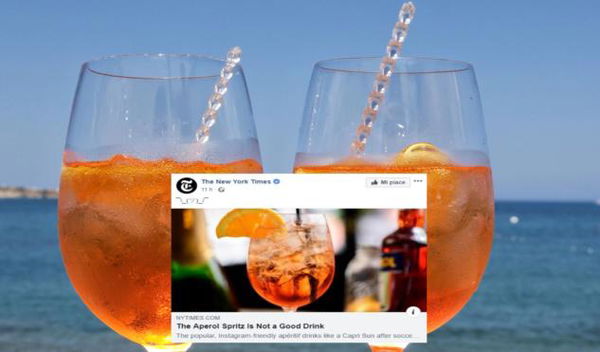 Il New York Times contro lo Spritz e scatena l’indignazione mondiale sui social