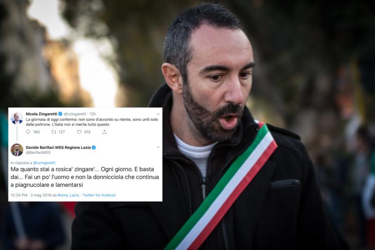 La polemica sul lessico del M5S Barillari che ha definito «donnicciola» Zingaretti