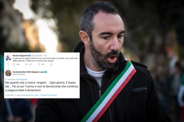La polemica sul lessico del M5S Barillari che ha definito «donnicciola» Zingaretti article-post