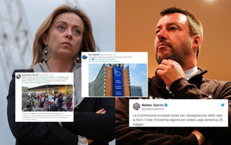 Salvini e Meloni condividono la bufala sovranista sulla procedura di infrazione per le «poche case ai rom» article-post